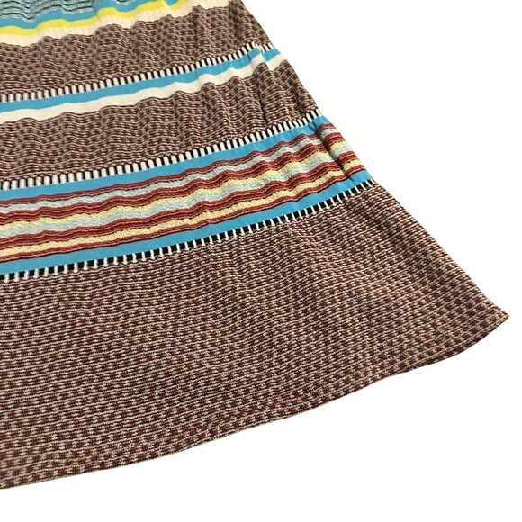 Aldomartins Sleeveless Stripe Stretch Dress Colorful Shift Size Large Petite - Picture 6 of 11